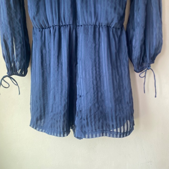 Alice + Olivia 6 Callan Stripe Silk Blend Romper - Picture 11 of 14